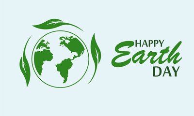 World Earth day Vector illustration. Earth Day 2023 typography logo.happy earth day