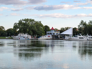 Fototapeta premium Evening at the Otonabee river in Peterborough, Ontario, Canada