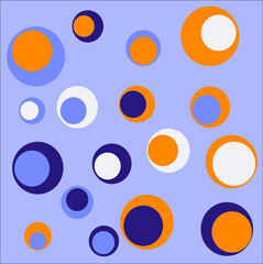 Сolored circles on a blue background