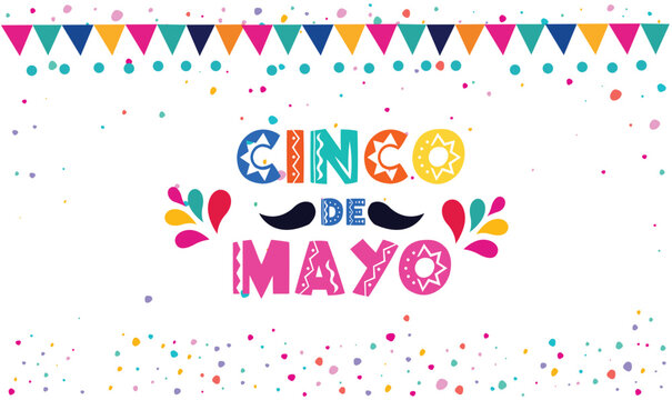 Cinco de Mayo - May 5, a federal holiday in Mexico banner template for independence celebration background. Fiesta banner and poster design with flags, flowers, and decorations. dia de los muertos
