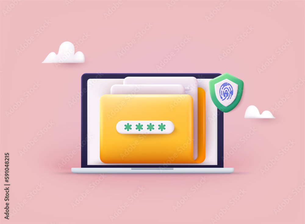 Poster files folder with paper documents icon. secure confidential files folder with paper documents access