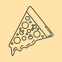 pizza icon vector design illustration art work