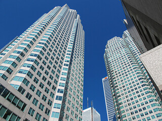 Fototapeta premium Amazing skycrapers in Toronto Downtown. Ontario, Canada.