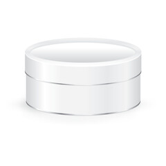 Round cookie tin box isolated on a white background