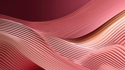rose gold wave papercut texture 3d background design. generative ai