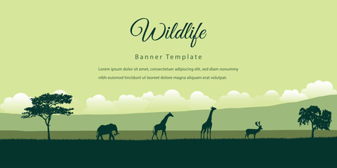 wildlife nature banner template design