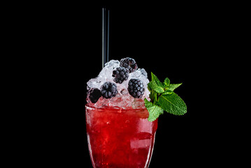 cocktail with berries
