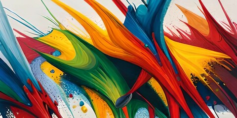 colorful feathers background created with Generative AI