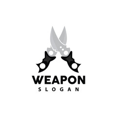 Kerambit Logo, Indonesia Fighting Weapon Vector, Ninja Fighting Tool Simple Design, Template Illustration Symbol Icon