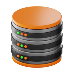 Premium cloud server storage icon 3d rendering on isolated background PNG