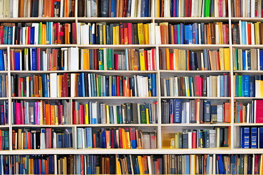 Bookshelf Background, Generative AI