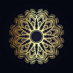 Golden mandala design