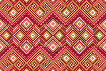 Geometric ethnic oriental ikat seamless pattern traditional background. vector design for fashion, fabric, wallpaper and all prints color. carpet,wallpaper,clothing,wrapping,Batik,fabric,Vector.