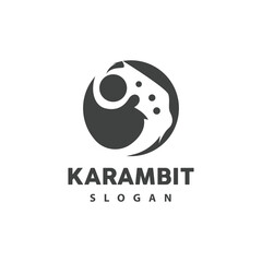 Kerambit Logo, Indonesia Fighting Weapon Vector, Ninja Fighting Tool Simple Design, Template Illustration Symbol Icon