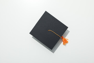 Graduation in high school and university concept, top view