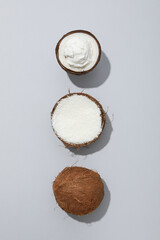 Summer dessert - ice cream, ice cream with coconut