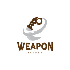 Kerambit Logo, Indonesia Fighting Weapon Vector, Ninja Fighting Tool Simple Design, Template Illustration Symbol Icon