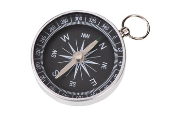 isolated compass shows direction