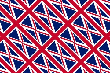 Geometric pattern in the colors of the national flag of United Kingdom. The colors of United Kingdom.
