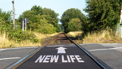 Obraz premium Street Sign NEW LIFE