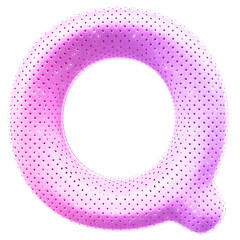 3d Letter Q Pink