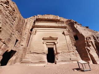 A historic and archaeological building in city Petra