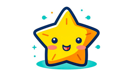 Creative illustration with star isolated, generative AI.