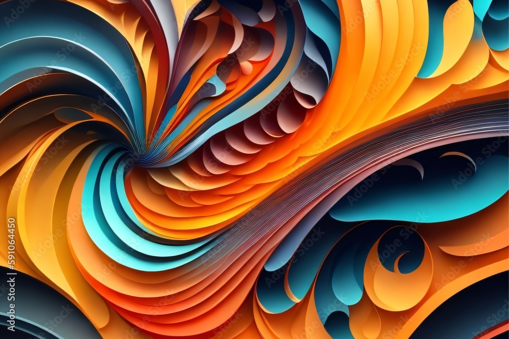 Aufkleber abstract fractal burst background. beautiful fractal. computer generated image. fractal background. 