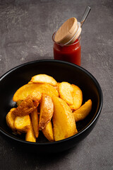 baked potato in the bowl