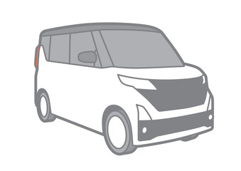 JAPANESE CAR - VECTOR ILLUSTRATOR ON WHITE BACKGROUND - VECTOR_T413 : 591065678