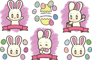 イースターラビットとイースターエッグ