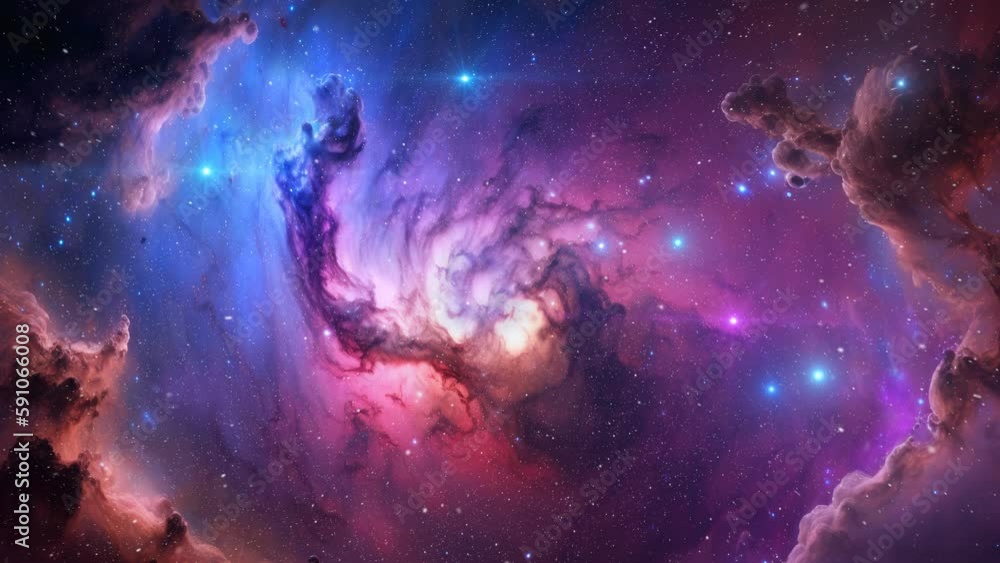 Wall mural nebula and gas clouds in deep space