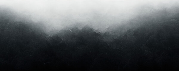 Grunge overlay. Distressed paper. Worn texture. Blur black white gray monochrome gradient fiber dust noise uneven design art illustration abstract background.