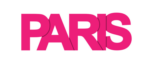 PARIS. Color banner with the name of the capital of France.