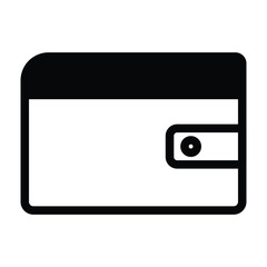 wallet simple line icon vector illustration