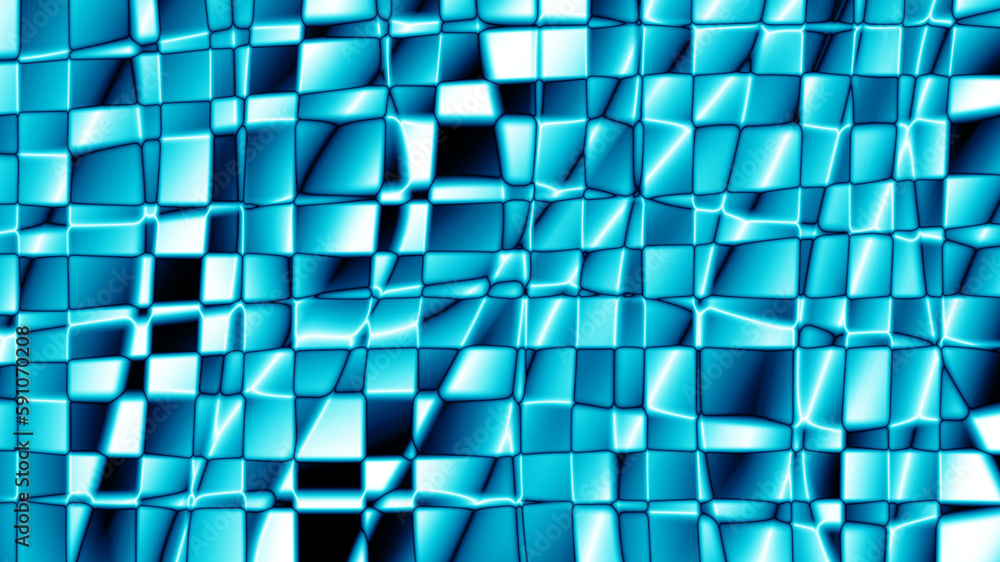 Aufkleber turquoise background. stylish mosaic. decorations for web design. iridescent tile background. geomet