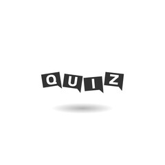 Quiz logo icon with shadow