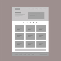 Web Site For Your Business Layout Wireframe Vector Design
