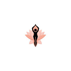 lotus and yoga design vector