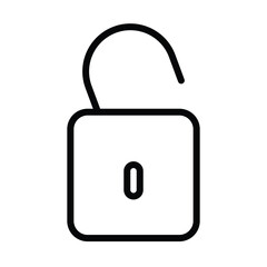 lock icon vector  design, padlock line icon 