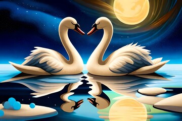True love of swans, Generative AI