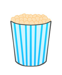Clip art of blue popcorn container