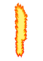 Clip art of knife of flame