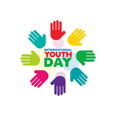 Obraz premium illustration of International Youth day,12 August, Vector design template