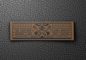 Leather Label Mockup