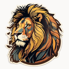 Fototapeta premium This image of a lion shows the animal's alert and watchful nature