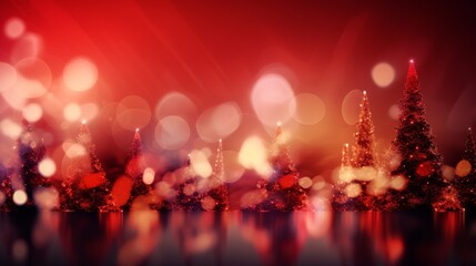 Obraz na płótnie Canvas Christmas and Happy New Year Background red, Generative ai