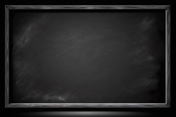 Chalk Board, Black Dark Grunge Texture Background - Generative AI