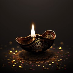 Happy Diwali. A traditional Indian festival. Diwali festival holiday design, Generative Ai. - obrazy, fototapety, plakaty