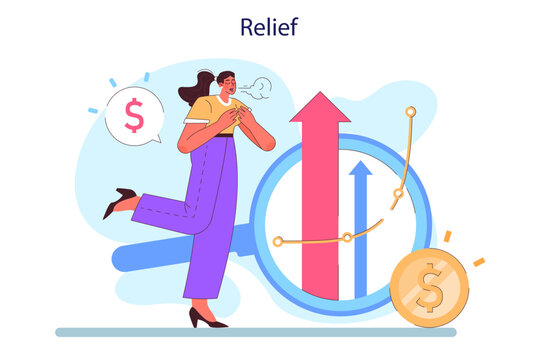 Cycle of investor emotions. Relief of female character
